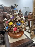 Bình Hoa Ngũ Sắc - Lá Gỗ Sưa, Bình Hương Đá MQ05 - Ảnh 2