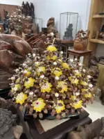 Bình Hoa Mai Vàng - Lá Gỗ Sưa, Bình Gỗ Mun Hoa MQ08 - Ảnh 3