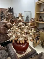 Bình Hoa Trắng Ban Mai Lá Gỗ Sưa, Bình Cẩm Tây Bắc MQ06 - Ảnh 3