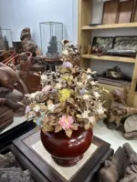 Bình Hoa Ngũ Sắc - Lá Gỗ Sưa, Bình Gỗ Cẩm Tây Bắc MQ09 - Ảnh 2